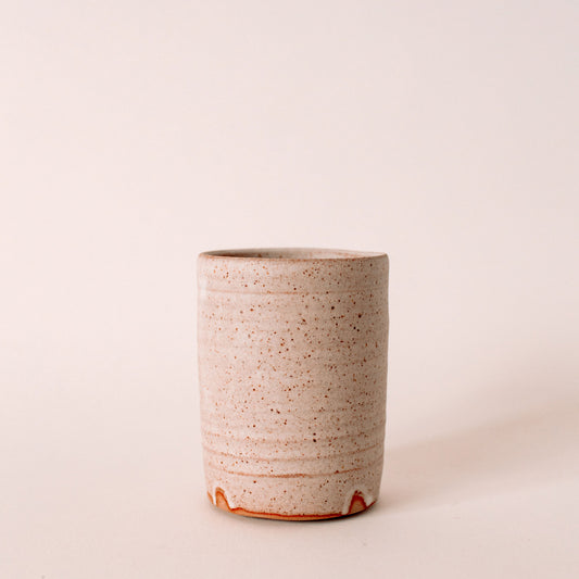 Kneebone ceramic toothbrush holder with small hole for drainage- simple in design. elegant- made in Cornwall. Artisan. Hand made 