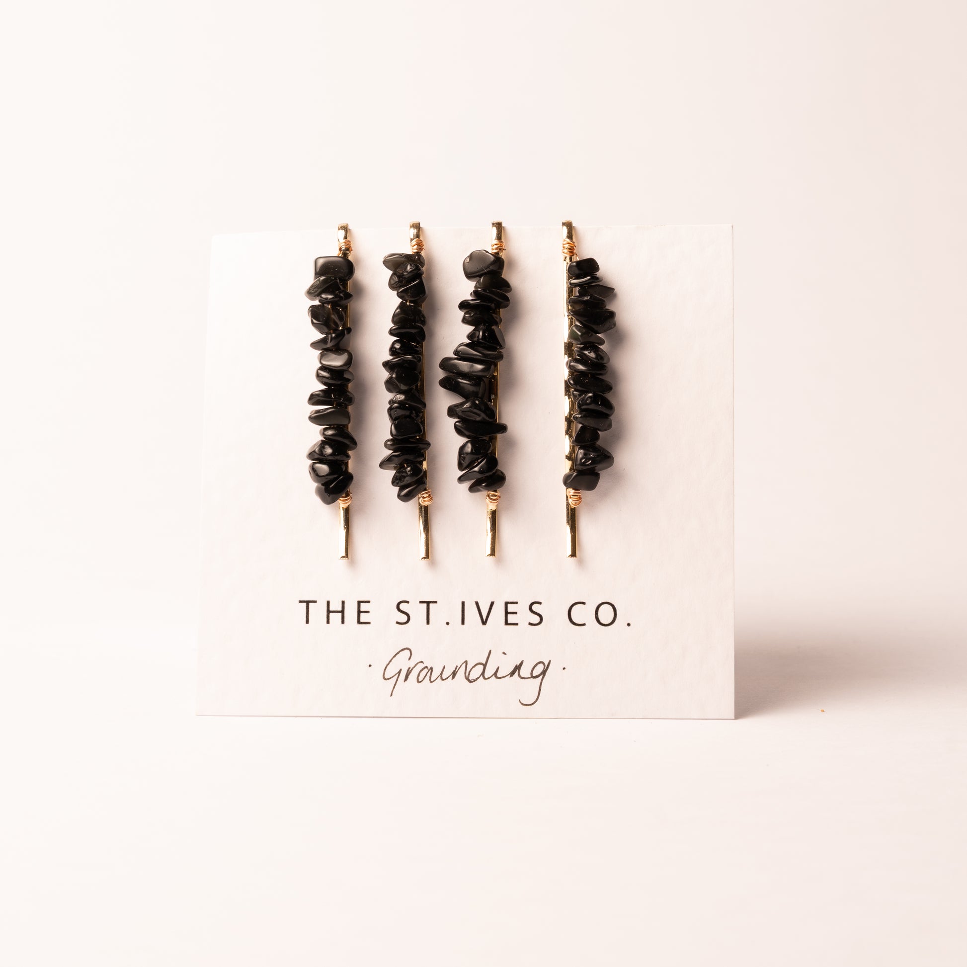 Grounding Obsidian Hair Clips - The St. Ives Co.