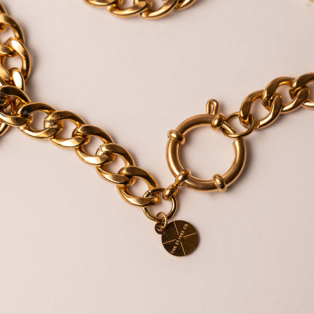 Gold Chunky Nautical Mermaid Necklace