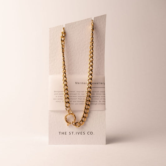Gold Chunky Nautical Mermaid Necklace