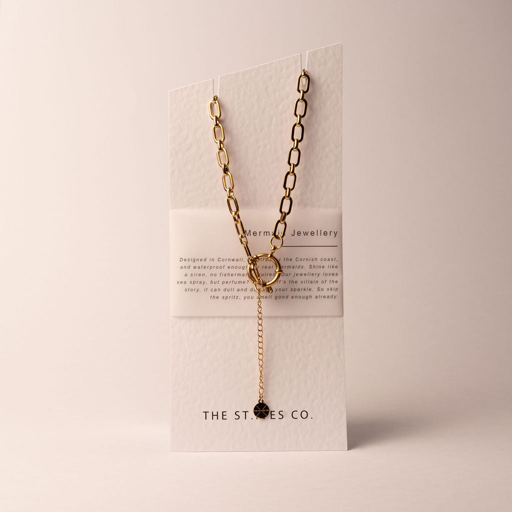 Gold Sailor Mermaid Necklace