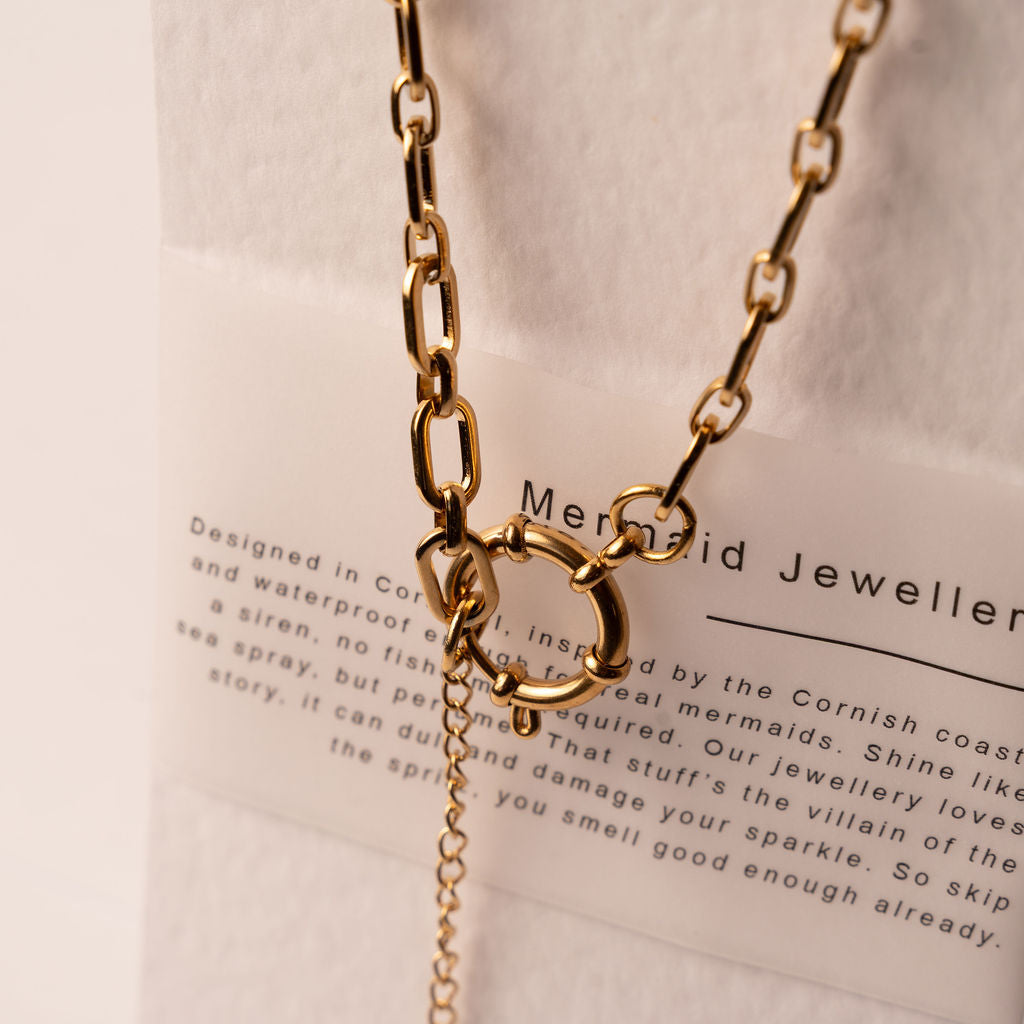 Gold Sailor Mermaid Necklace