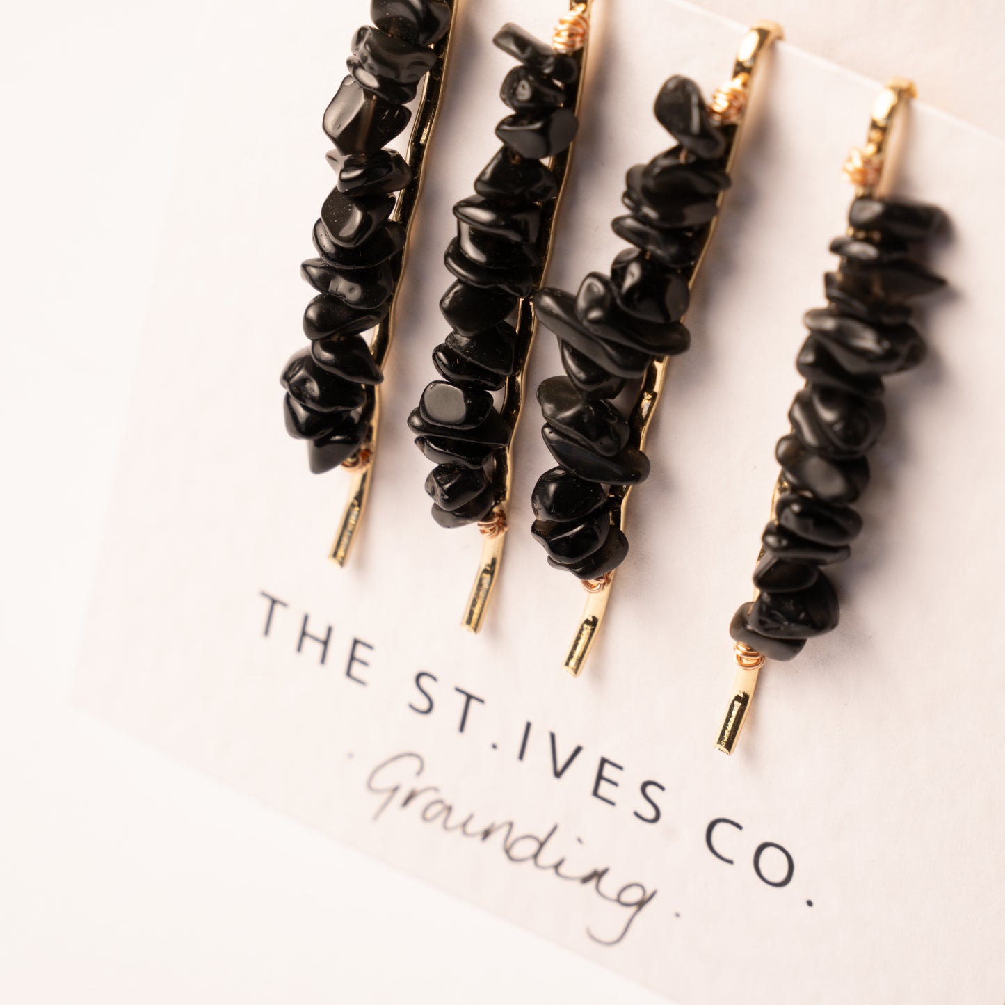 Grounding Obsidian Hair Clips - The St. Ives Co.