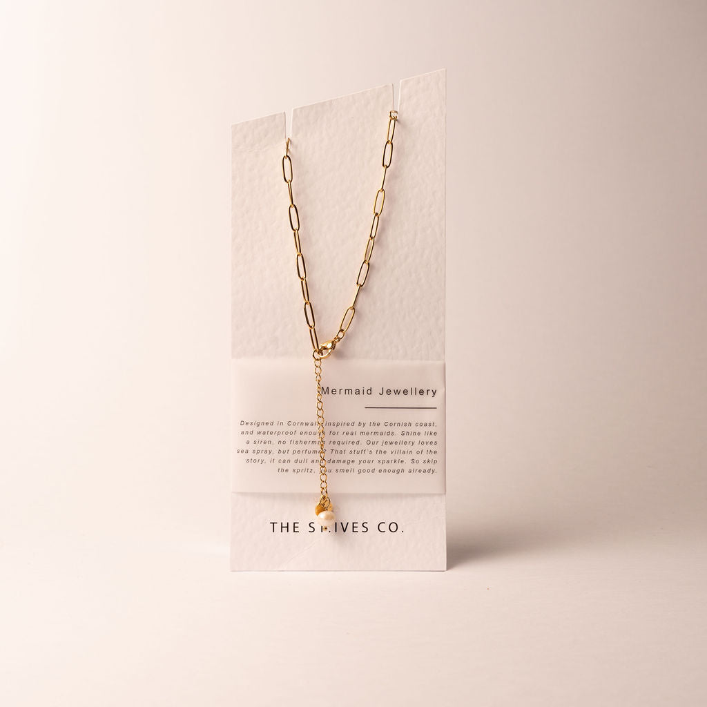 Gold Porthleven Mermaid Necklace - The St. Ives Co.