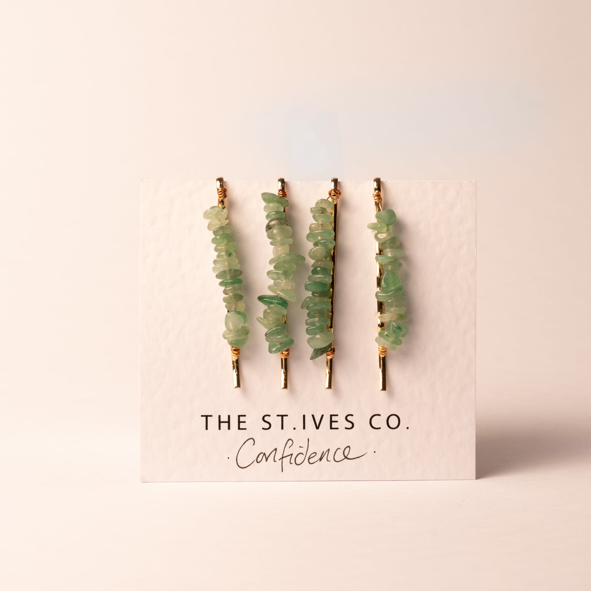 Confidence Aventurine Hair Clips - The St. Ives Co.
