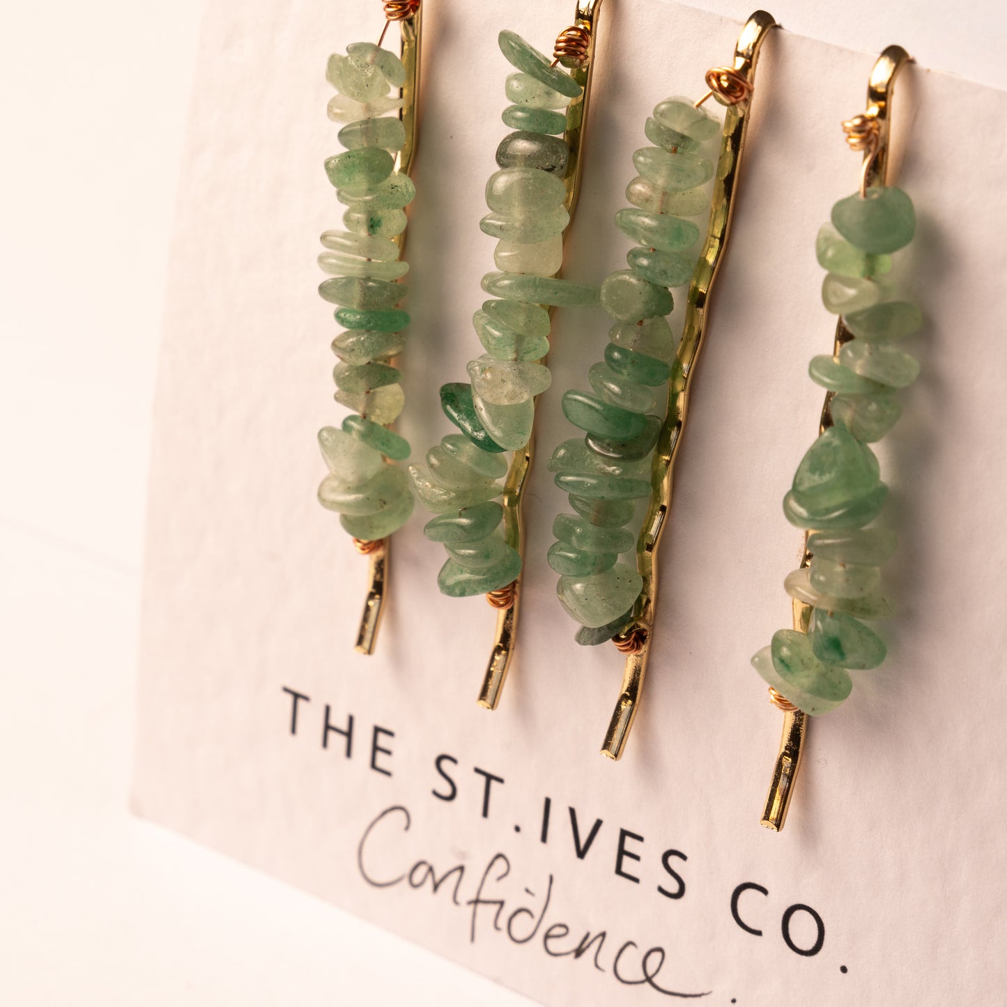 Confidence Aventurine Hair Clips - The St. Ives Co.