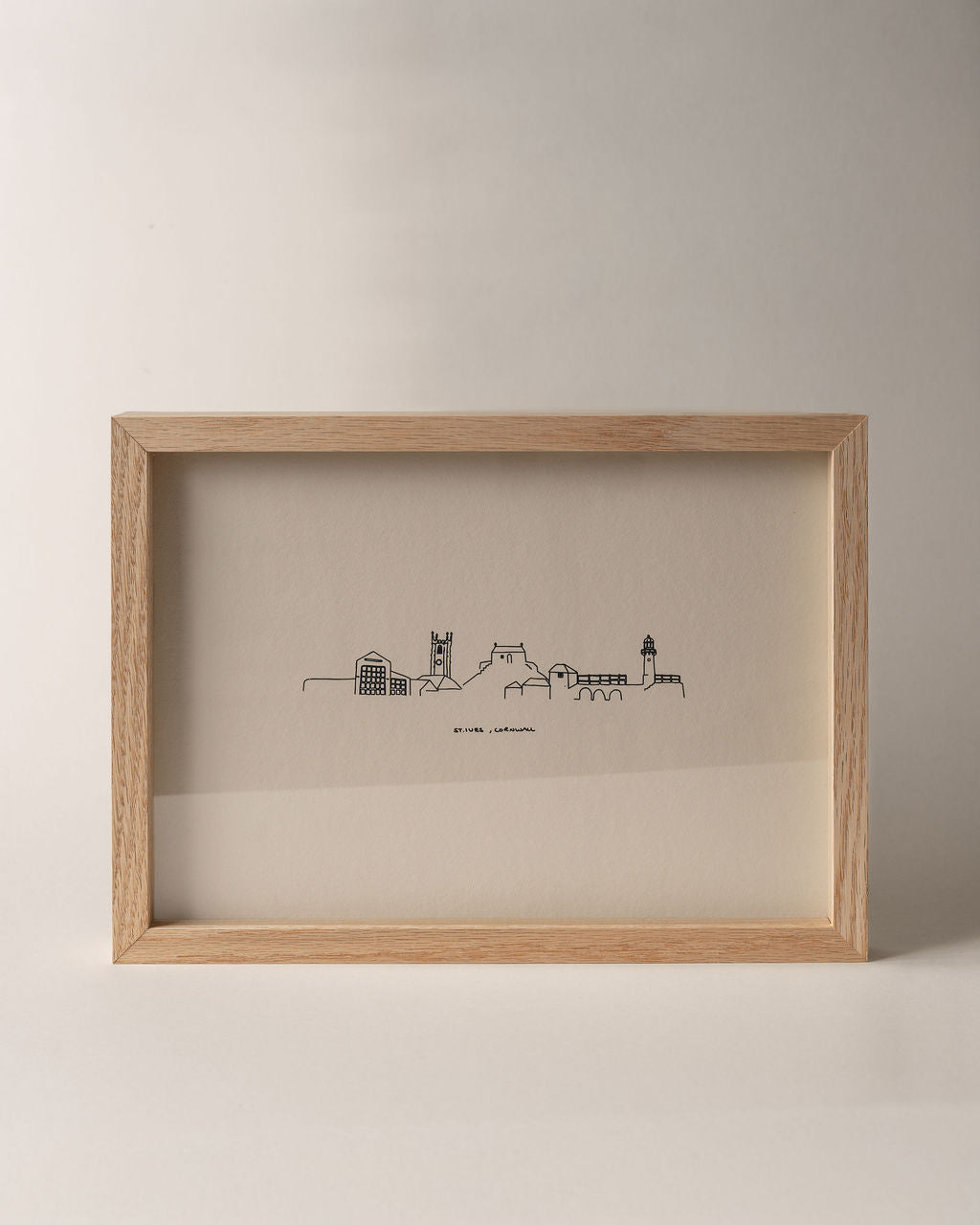 Framed St. Ives Skyline Giclee Print - The St. Ives Co.