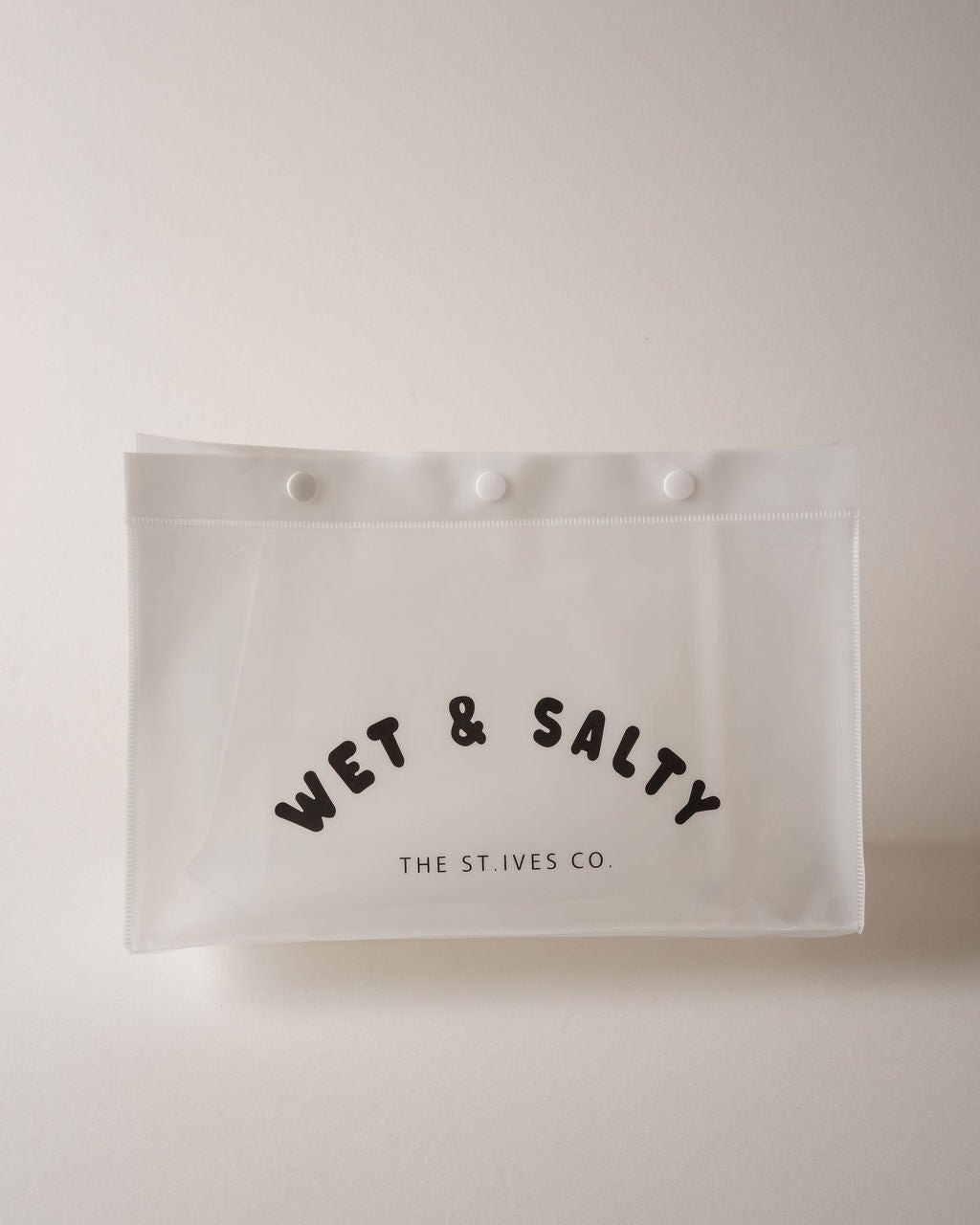 Large 'Wet & Salty' White Bikini Bag - The St. Ives Co.