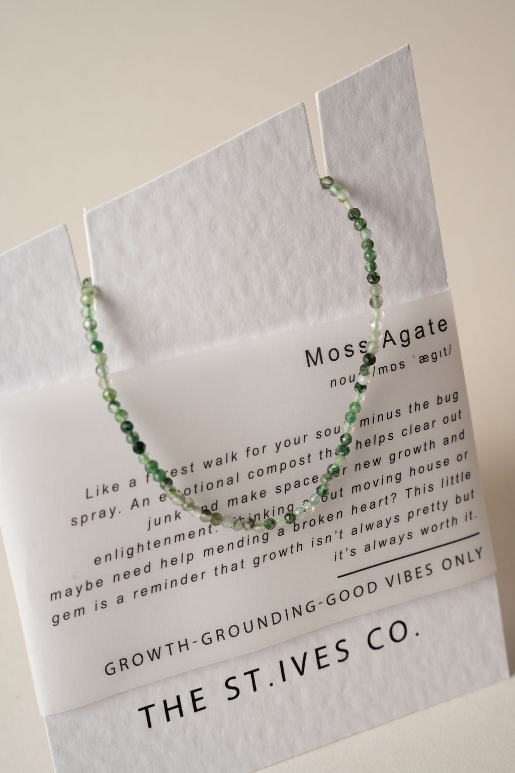 Moss Agate Gemstone Bracelet - The St. Ives Co.