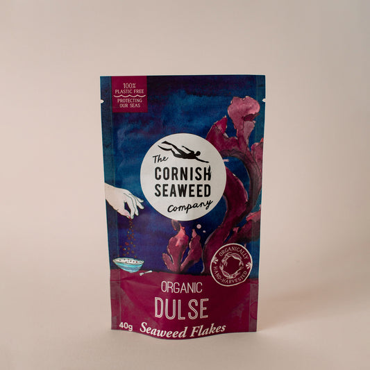 Dulse Organic seaweed flakes- The Cornish Seaweed Company. Organically hand harvested. Cornwall. Artisan. Gift. Food lovers. Healthy.