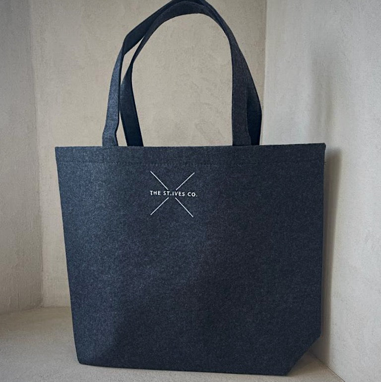 Charcoal Felt Shopper Bag