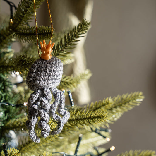 Grey Christmas Jellyfish Decoration