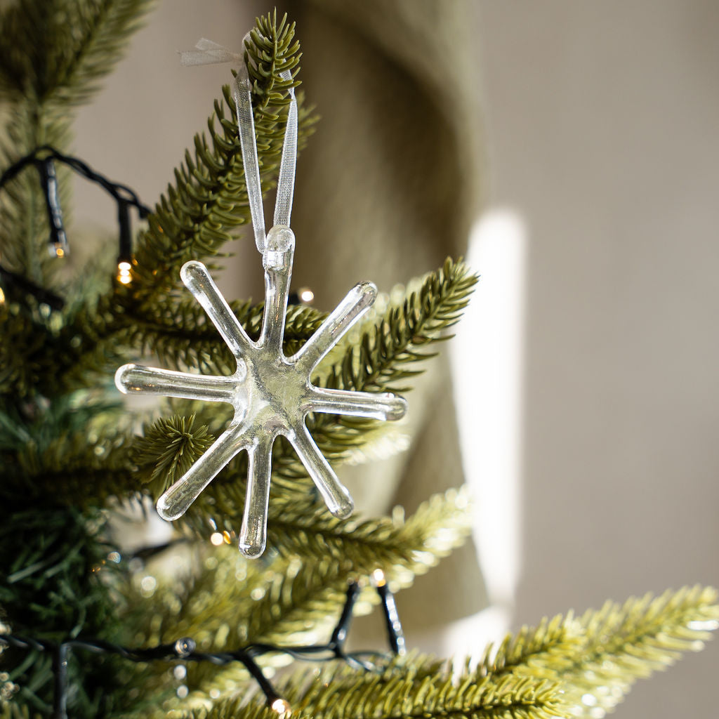 Glass Snowflake Christmas Decoration - The St. Ives Co.