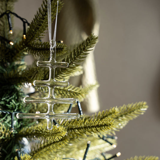 Glass tree Christmas decoration