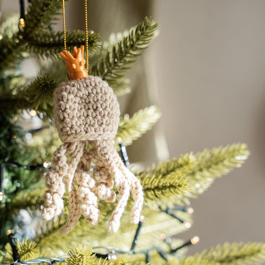 Cream Christmas Jellyfish Decoration