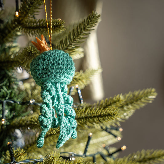 Blue Christmas jellyfish decoration