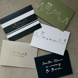 Multipack Set of 5 Landscape Christmas cards