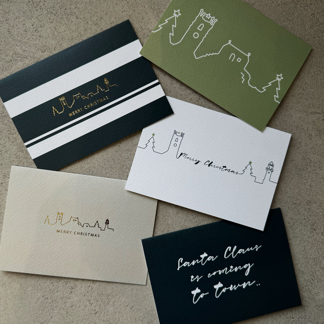 Multipack Set of 5 Landscape Christmas cards