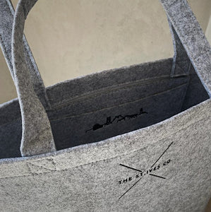 Light Grey Felt Shopper Bag