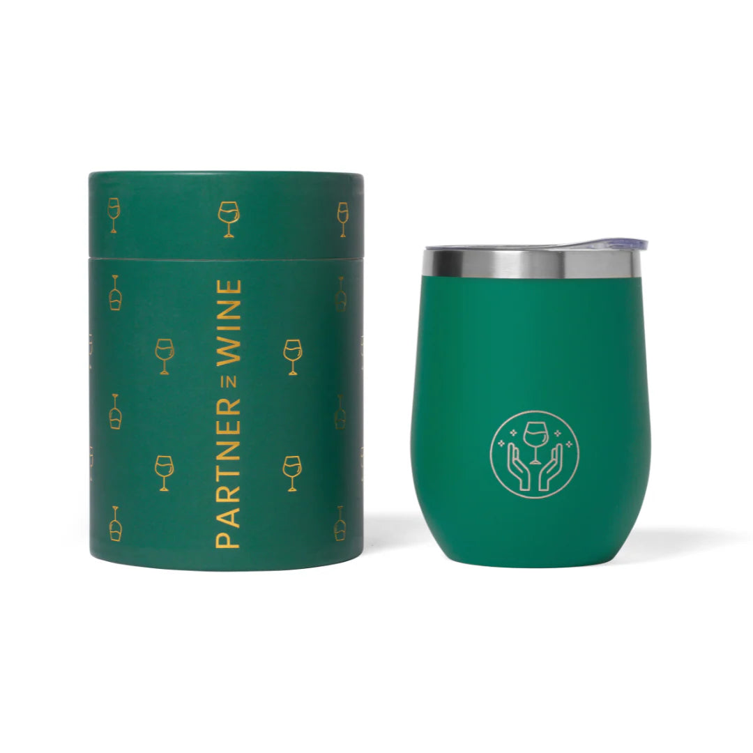 Partner in wine forest green tumbler - The St. Ives Co.