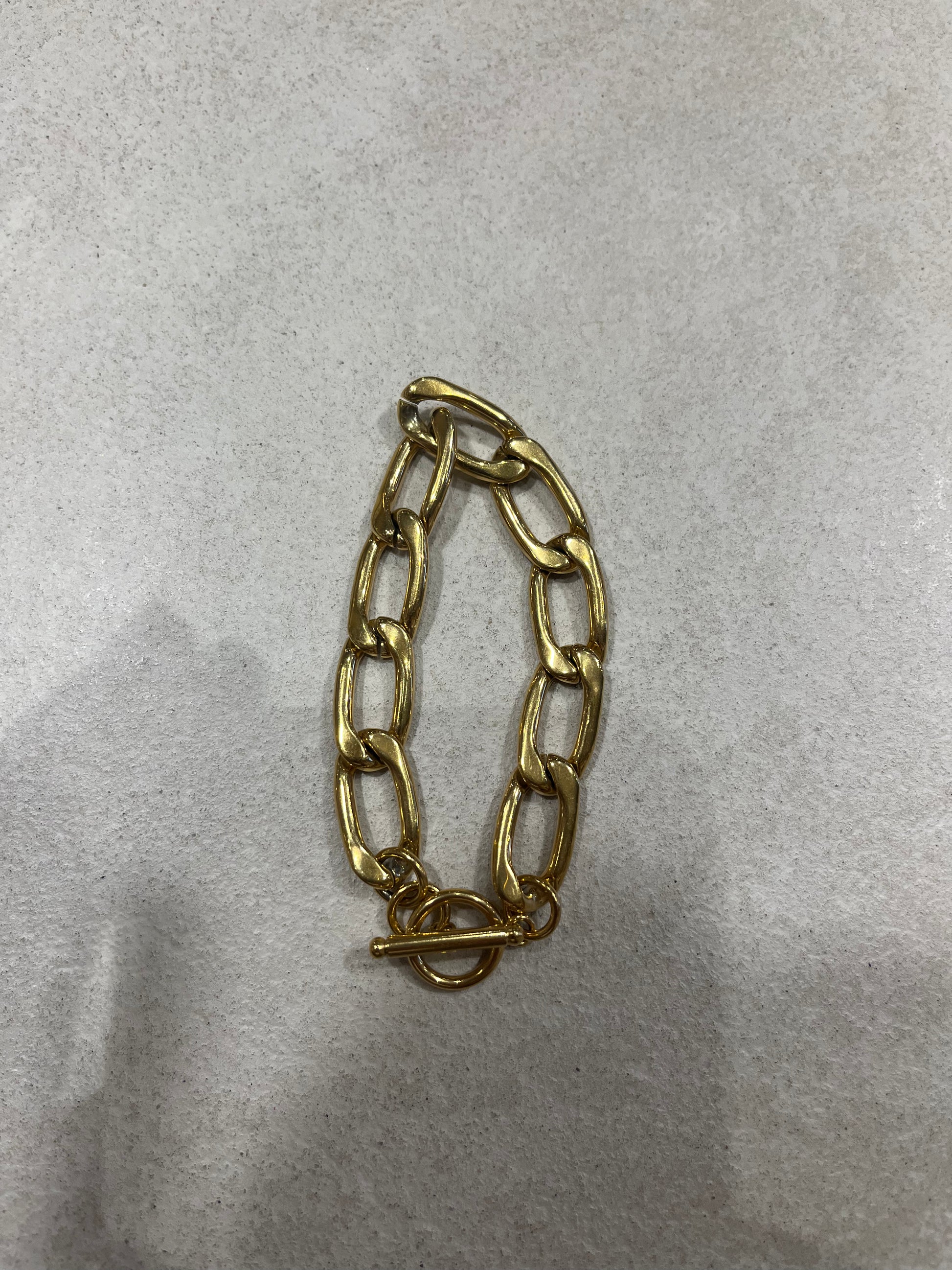 Chunky gold chain bracelet, waterproof, Cornwall, Statement jewellery. 