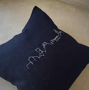 Navy St. Ives Skyline Cushion