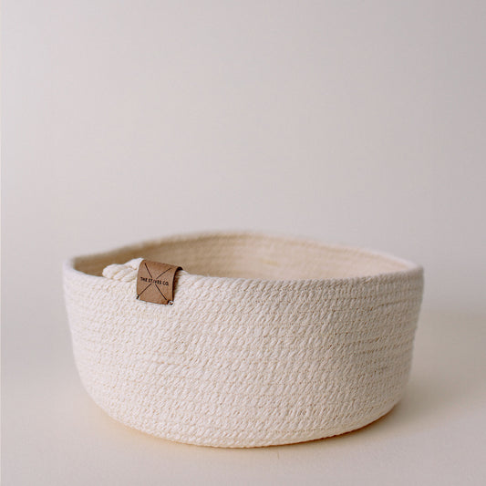Large Cream Cotton Rope Bowls