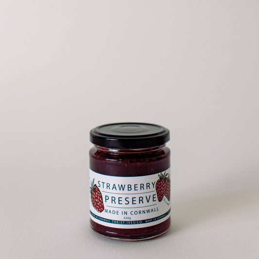 Strawberry Jam Preserve - The St. Ives Co. MAde in Cornwall- Gift, sounenir- artisanal made, 