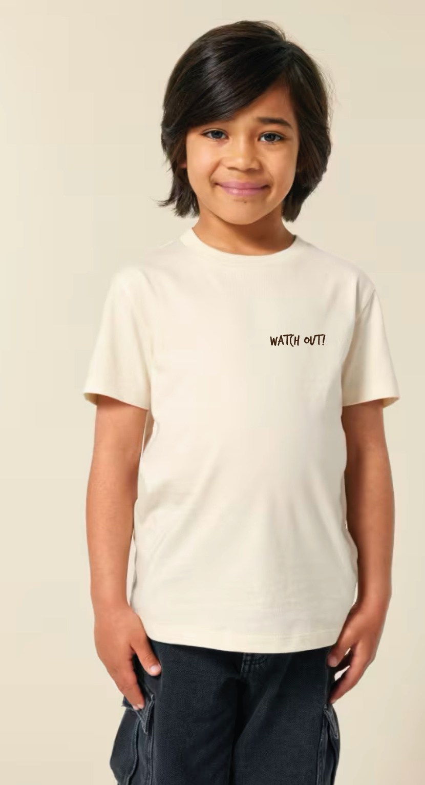 Natural 'Watch Out' Kids T shirt - The St. Ives Co.