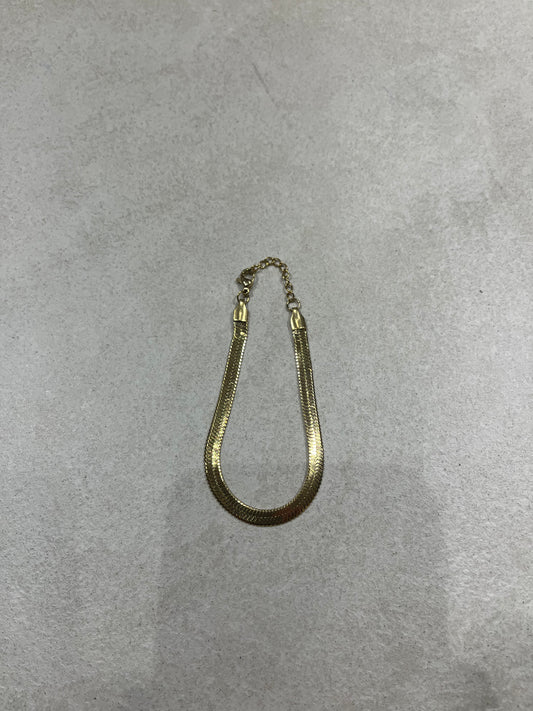 'Sea' Waterproof gold slinky link chain bracelet, minimalist design, Cornwall, Artisan. 