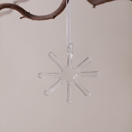 Glass Snowflake Christmas Decoration