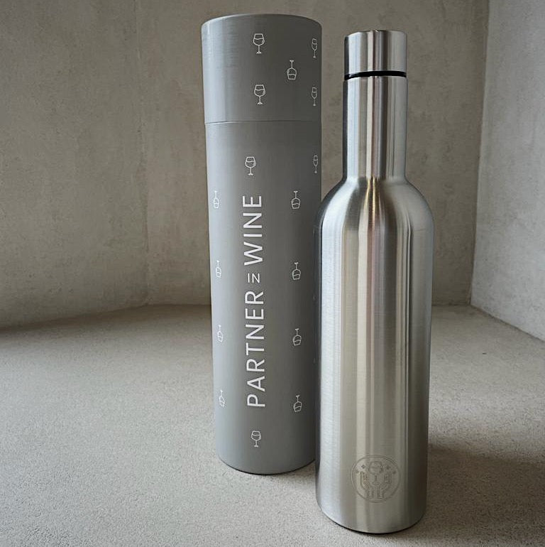 Stainless steel Partner In Wine bottle- Gift- Cornwall, 