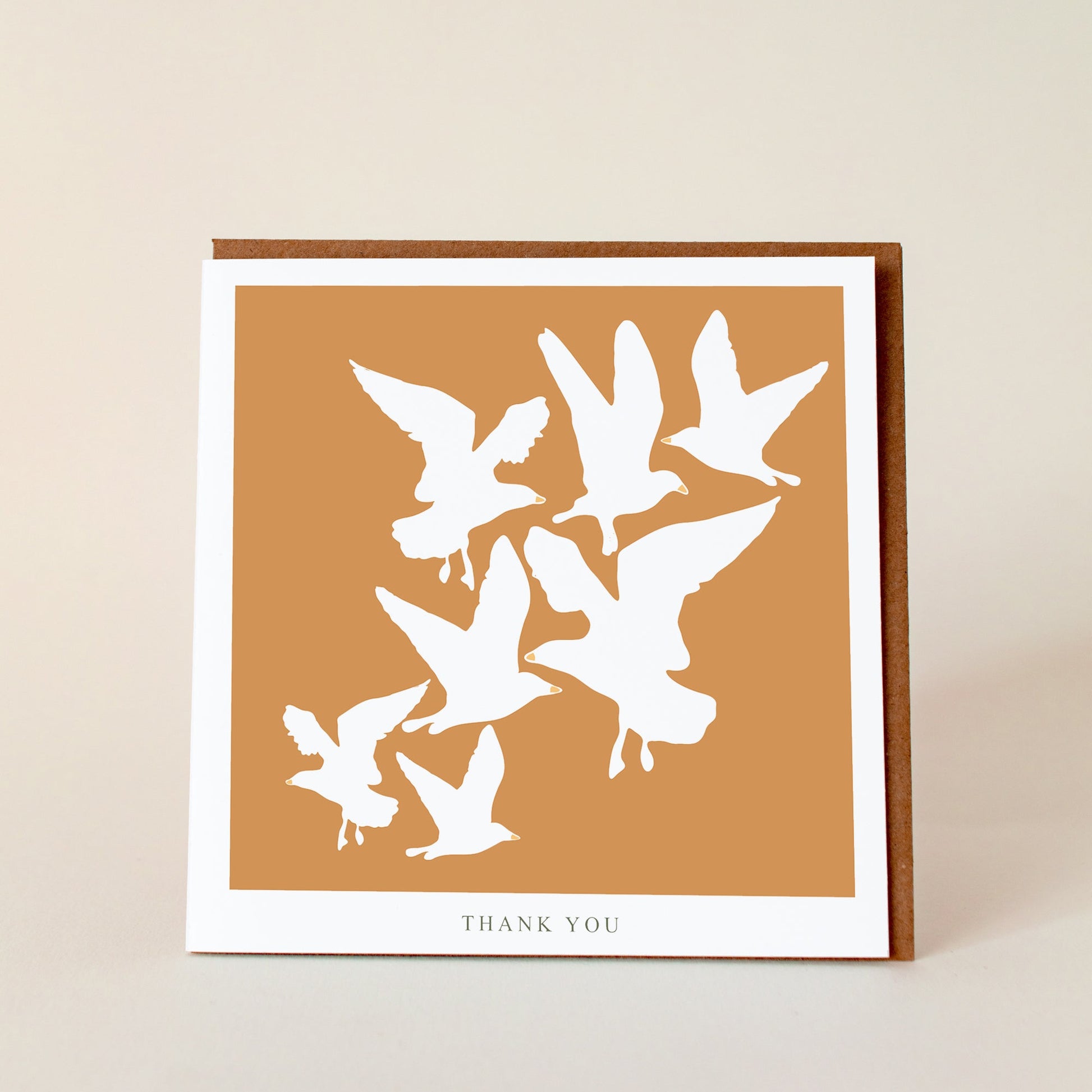 Thank you- Seagull Slihouette Greeting Card - The St. Ives Co.