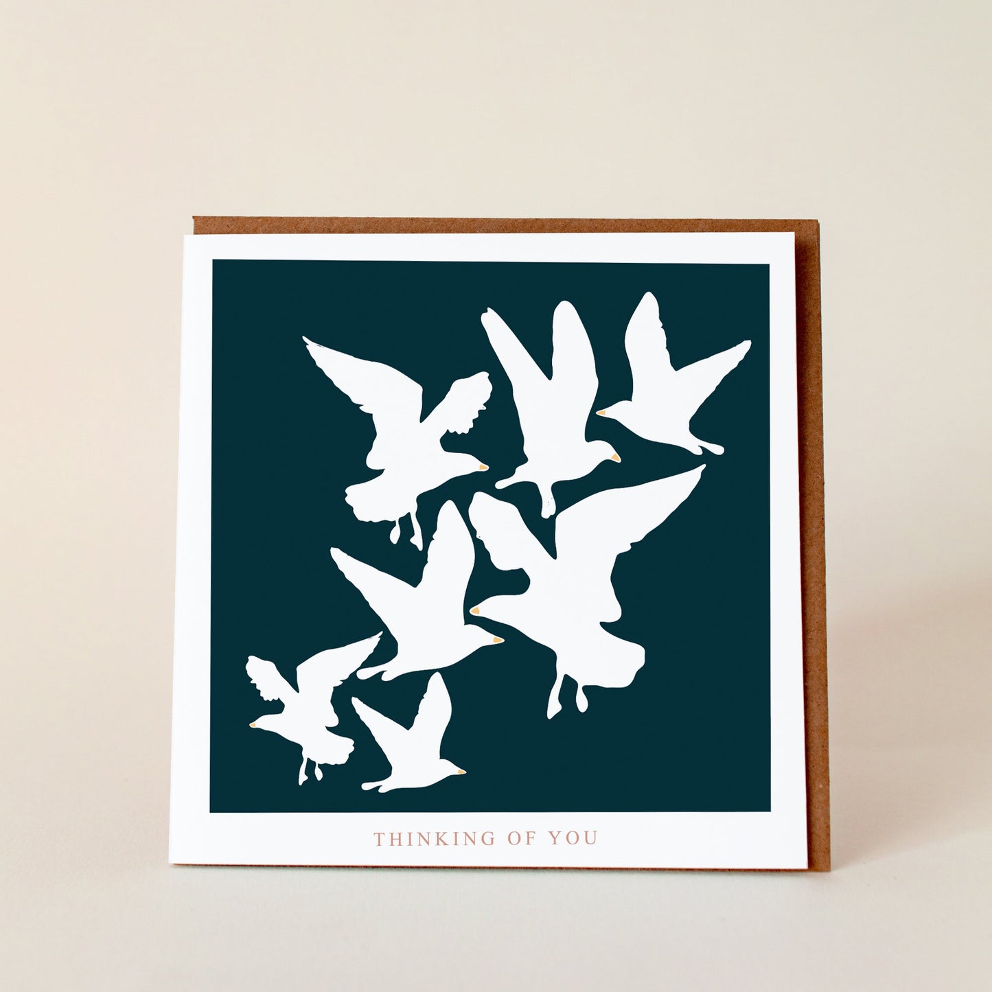 Thinking Of You - Seagull Slihouette Greeting Card - The St. Ives Co.