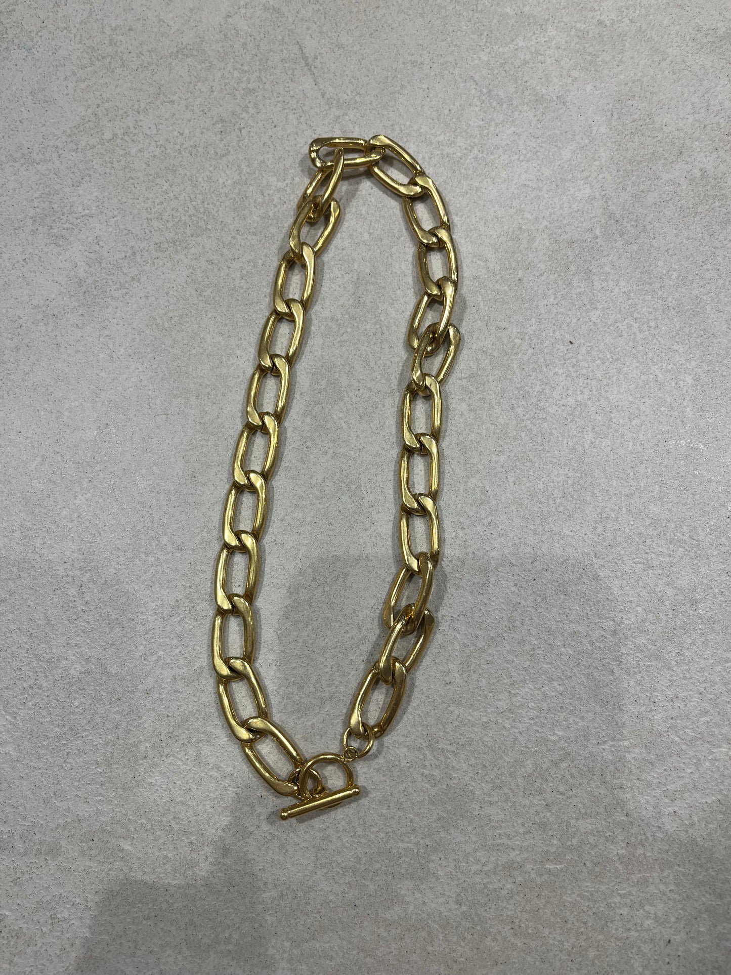 Waterproof gold chunky chain necklace 190mm. Cornwall 