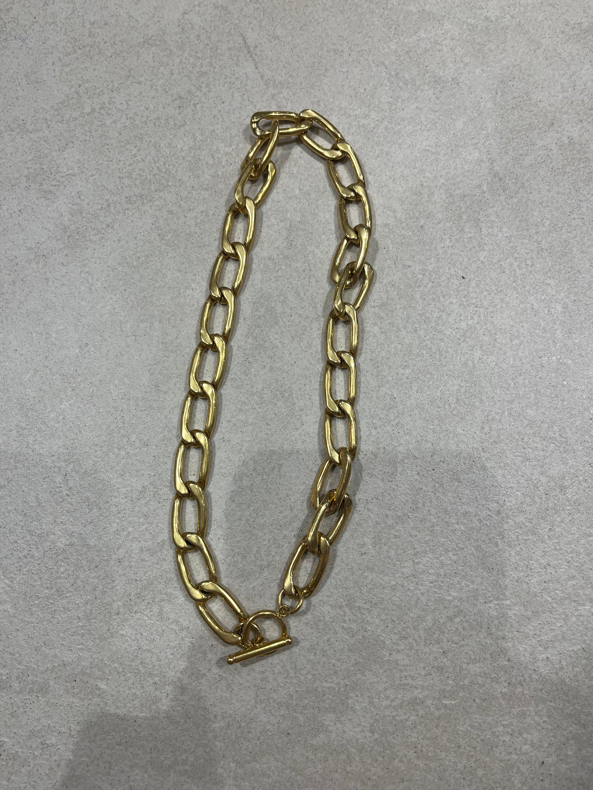 Waterproof gold chunky chain necklace 190mm. Cornwall 