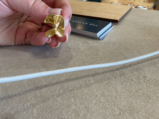 waterproof gold earrings, wear in the sea or shower. unique design. 