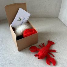 Load image into Gallery viewer, Larry The Lobster DIY felting kit
