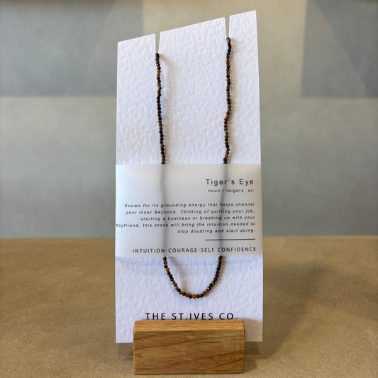 Tigers eye gemstone necklace
