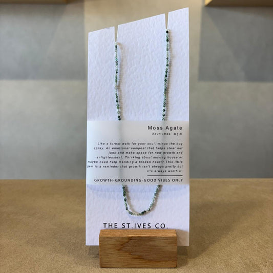 Moss Agate Gemstone Necklace