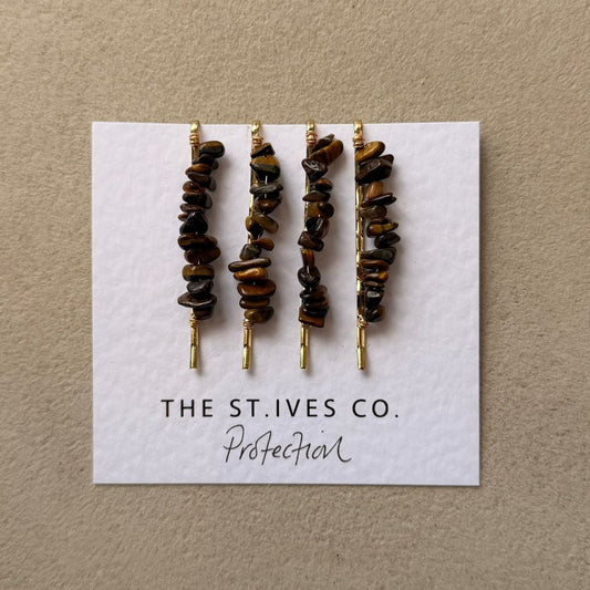 Tigers Eye Hair Clips - The St. Ives Co.