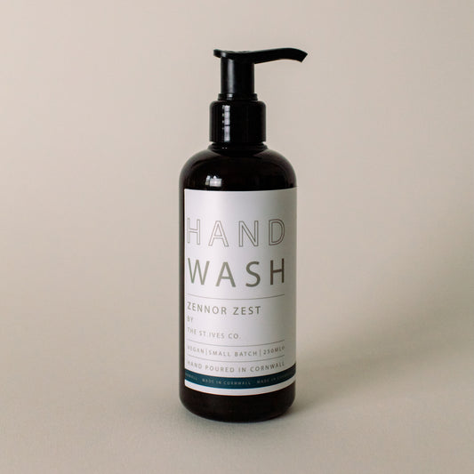Zennor Zest hand wash. made exclusively by the St Ives Co. Artisan. Made in St Ives Cornwall. small batch approach. Natural. gift. Self Care. 