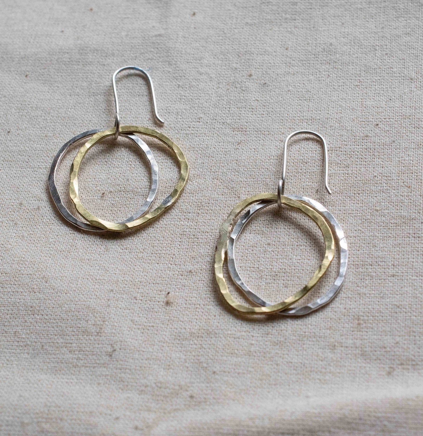 Cornish Beach Pebble Hoop Earrings