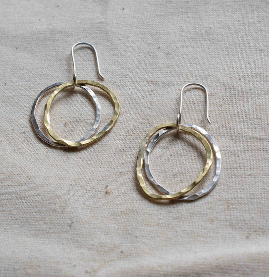 Cornish Beach Pebble Hoop Earrings