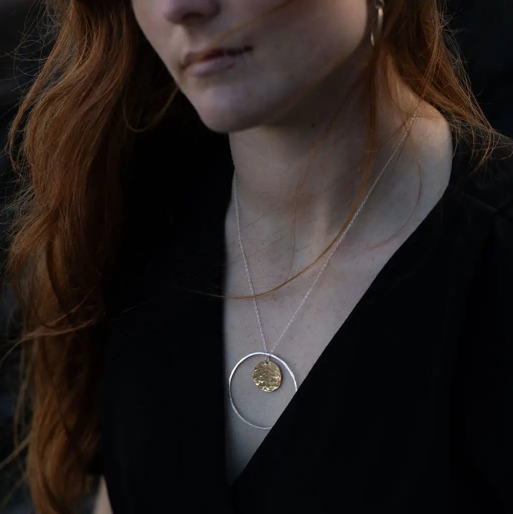 Stacked Luna and Crescent Necklace
