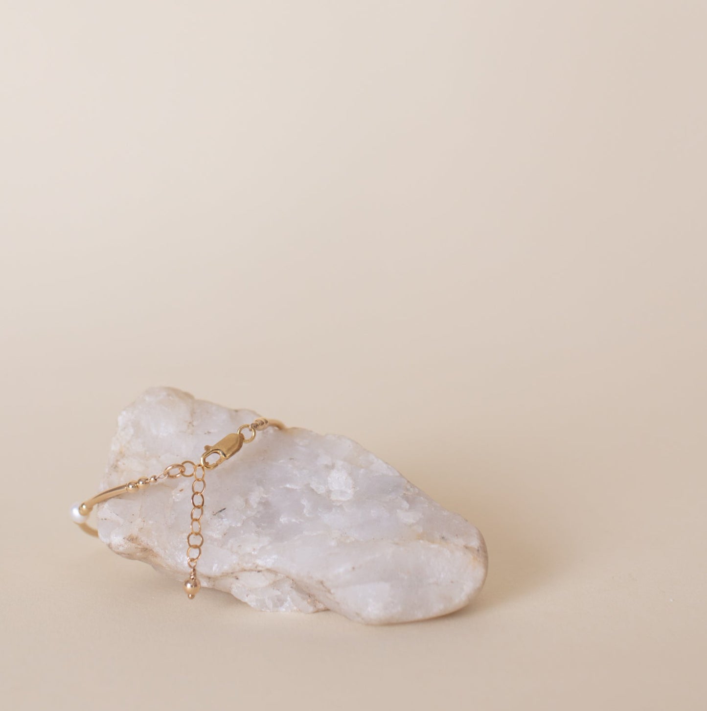 Tube Bracelet with Pearl