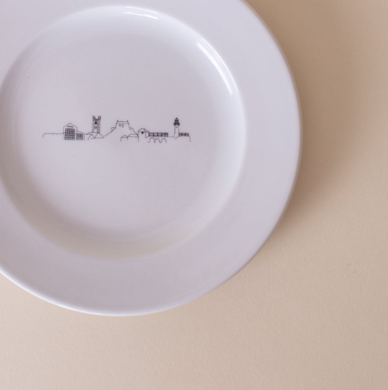 Screen Printed Skyline Side Plate