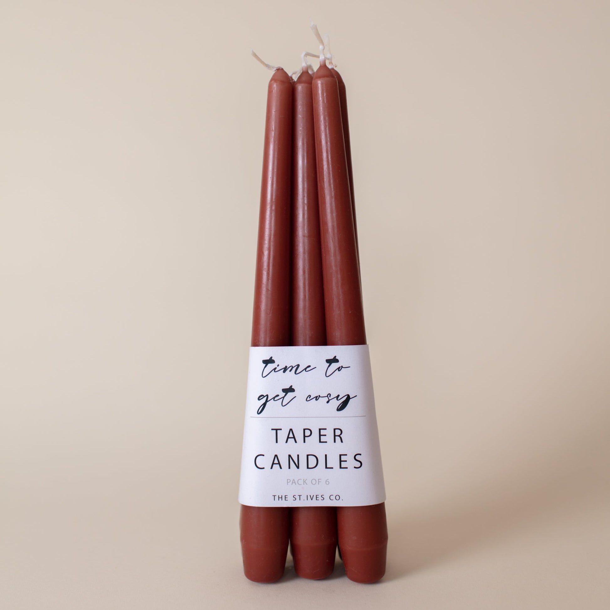 Terracotta 6 Pack of Taper Candles - The St. Ives Co.