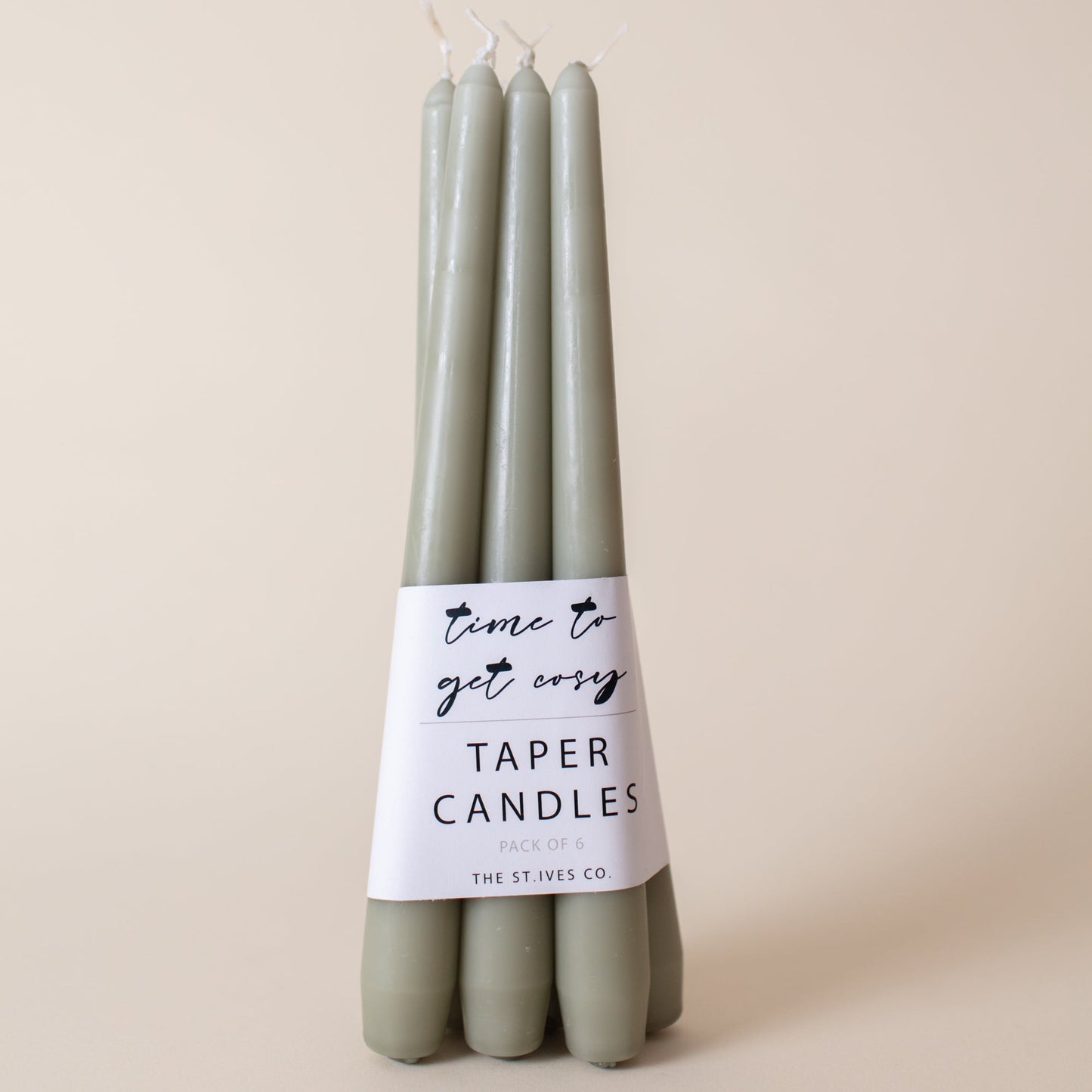 Pistachio 6 Pack of Taper Candles