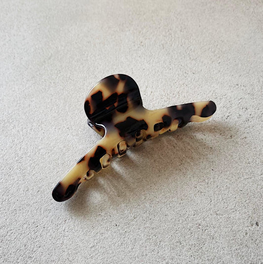 Brown & Cream Fleck Round Claw Clip